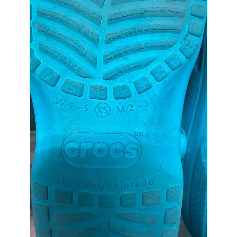 Crocs Classic Clog Turquoise Blue Mens 2-3 Womens 4-5 XS Water Shoes Sandals
